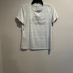 Nike T-shirt Dry Fit Light Gray/White Nike softball Small